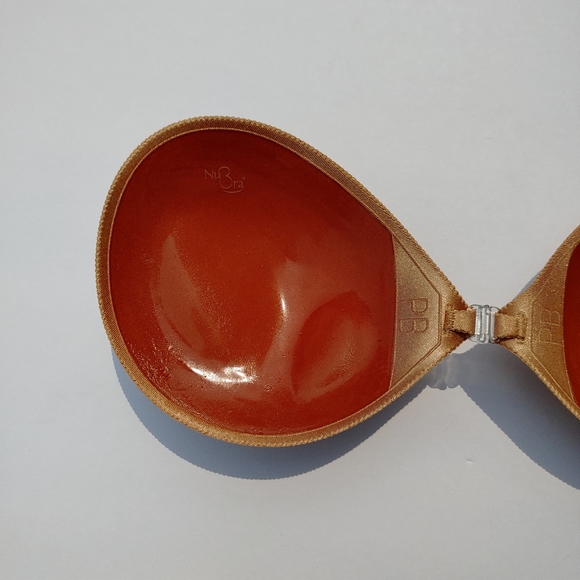 NuBra Seamless Push Up Bra Sticky Bra Tan Size B - Picture 9 of 14